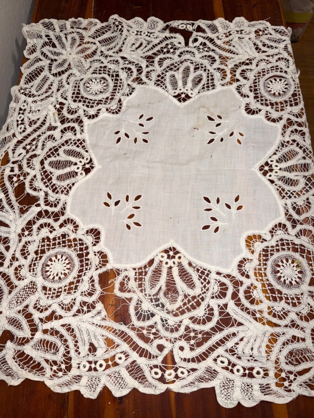 Vintage Handmade Doily Tablecloth
